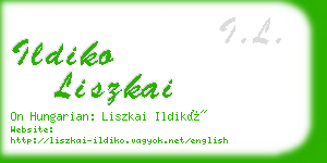 ildiko liszkai business card